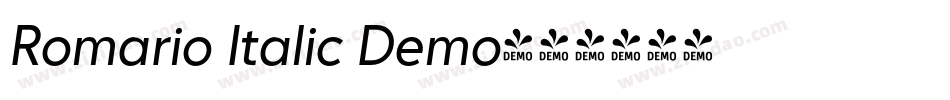 Romario Italic Demo字体转换